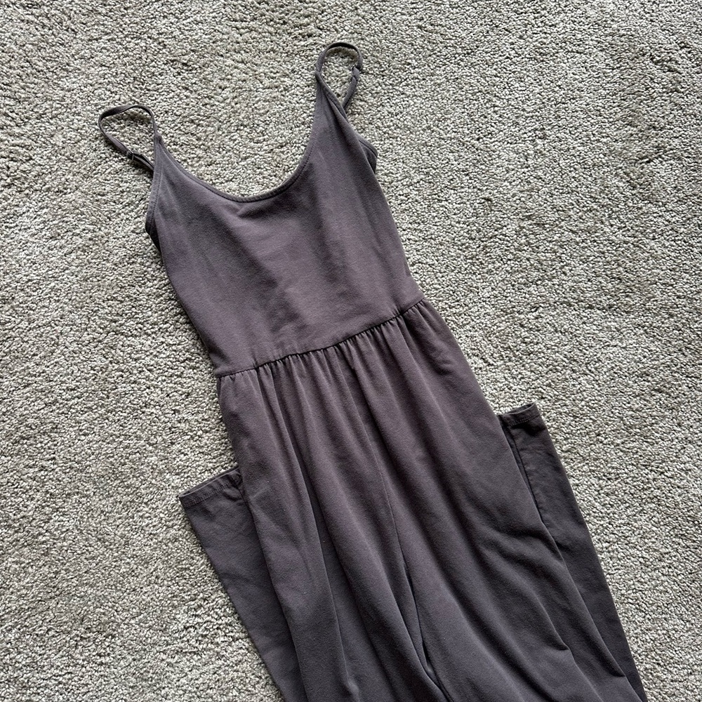 Charcoal Gray Cotton Jumpsuit